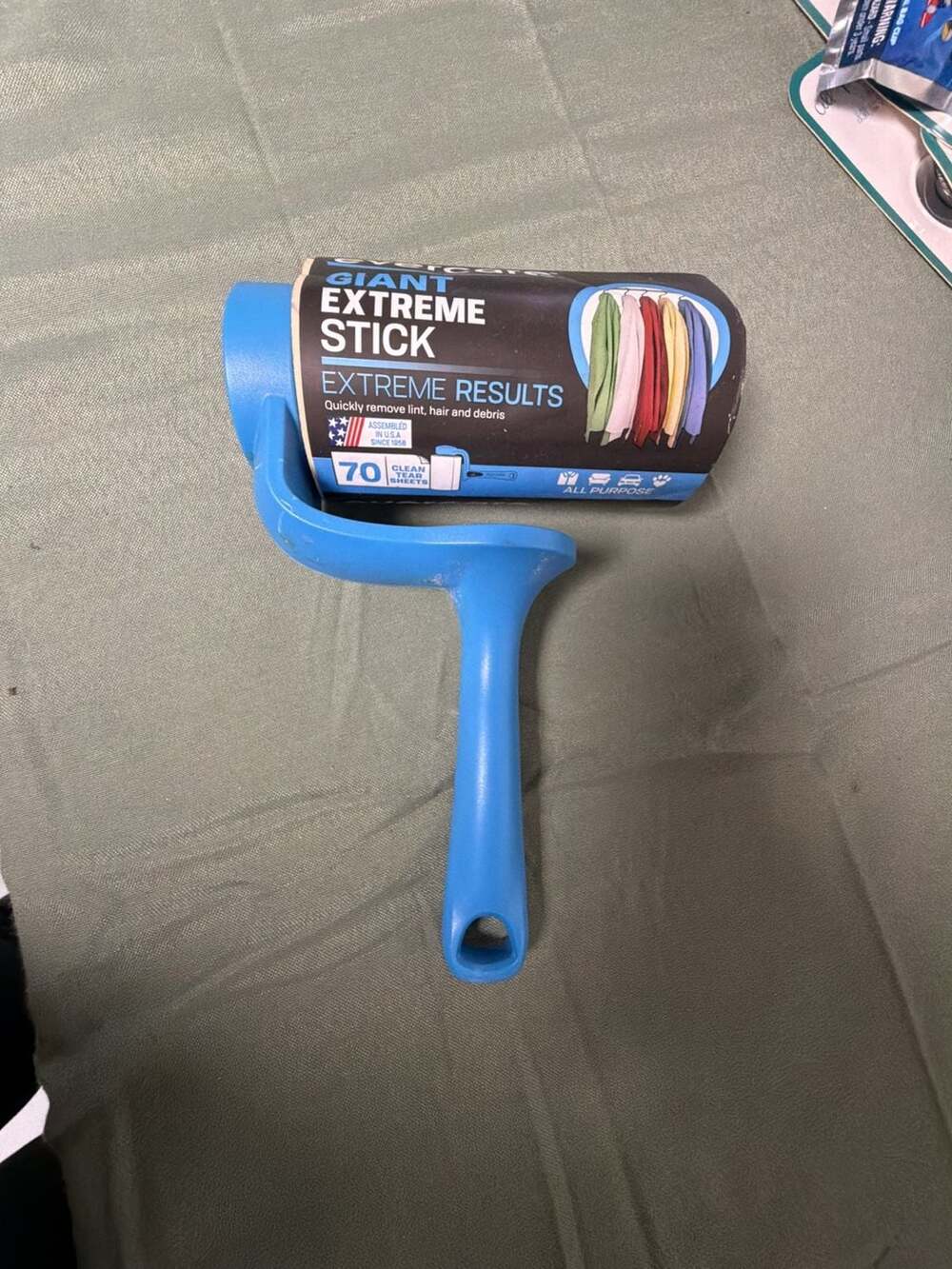 Evercare Giant Extreme Stick Lint Roller 70 Sheets Blue